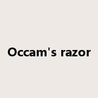 Occam's razor是什么意思