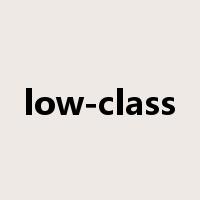 low-class是什么意思