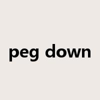 peg down是什么意思