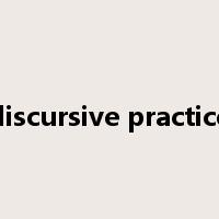 discursive practice是什么意思