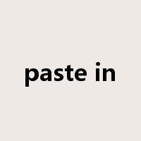 paste in是什么意思