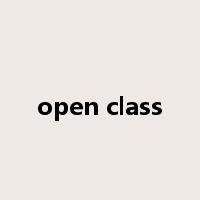 open class是什么意思