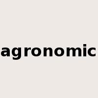 agronomic是什么意思