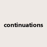 continuations是什么意思