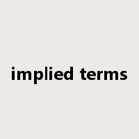 implied terms是什么意思