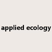 applied ecology是什么意思