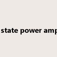 solid state power amplifier是什么意思