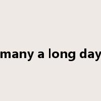 many a long day是什么意思