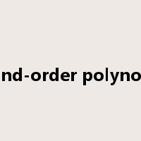 second-order polynomial是什么意思