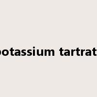 potassium tartrate是什么意思