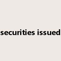 securities issued是什么意思