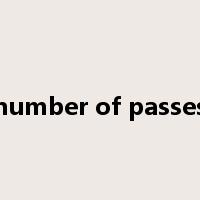 number of passes是什么意思