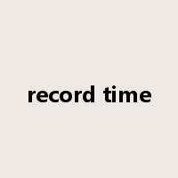 record time是什么意思