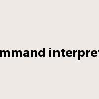 command interpreter是什么意思