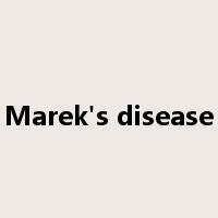Marek's disease是什么意思