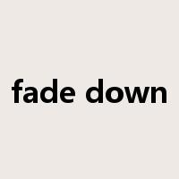 fade down是什么意思