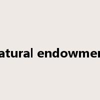 natural endowment是什么意思