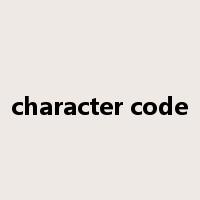 character code是什么意思