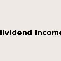 dividend income是什么意思