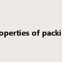 properties of packing是什么意思