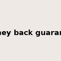 money back guarantee是什么意思