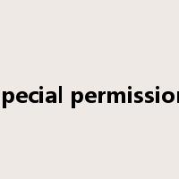 special permission是什么意思
