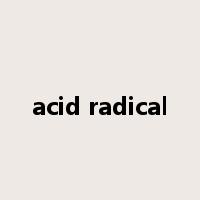acid radical是什么意思