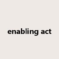 enabling act是什么意思