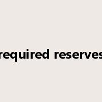 required reserves是什么意思