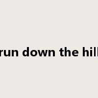 run down the hill是什么意思