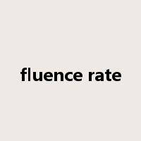 fluence rate是什么意思
