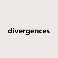 divergences是什么意思