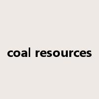 coal resources是什么意思
