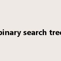 binary search tree是什么意思