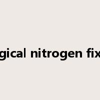 biological nitrogen fixation是什么意思