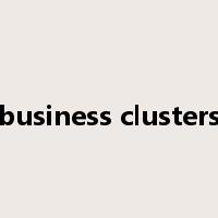 business clusters是什么意思