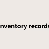 inventory records是什么意思
