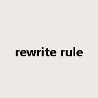 rewrite rule是什么意思
