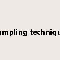 sampling technique是什么意思