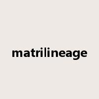 matrilineage是什么意思