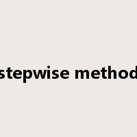 stepwise method是什么意思