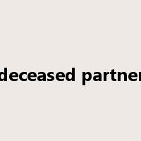 deceased partner是什么意思