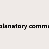 Explanatory comment是什么意思