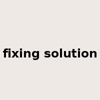 fixing solution是什么意思