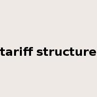tariff structure是什么意思