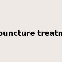 acupuncture treatment是什么意思