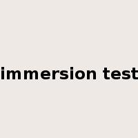immersion test是什么意思