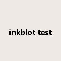 inkblot test是什么意思