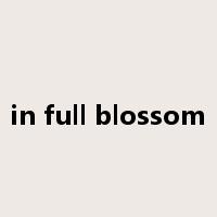 in full blossom是什么意思