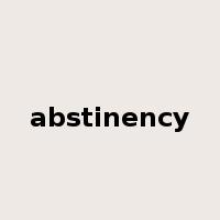 abstinency是什么意思